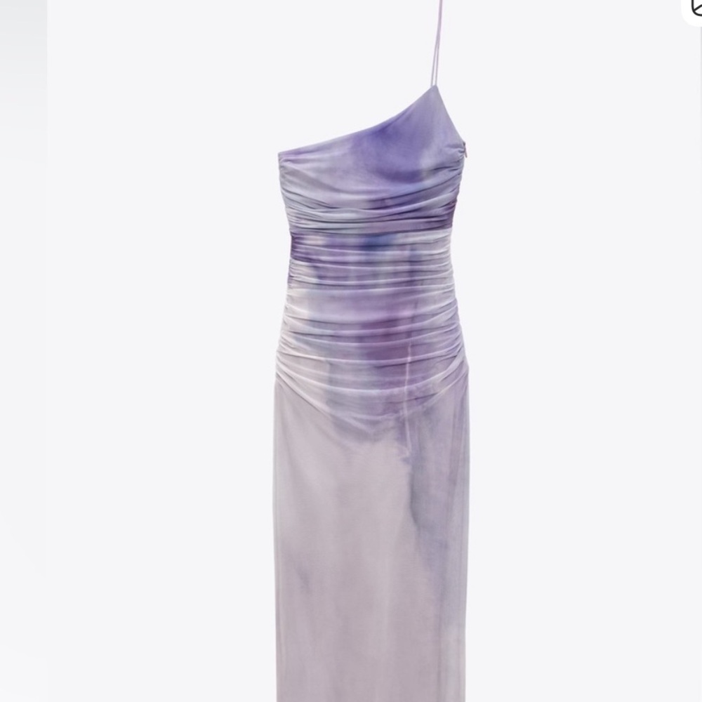 Elegant Purple One-Shoulder Dress